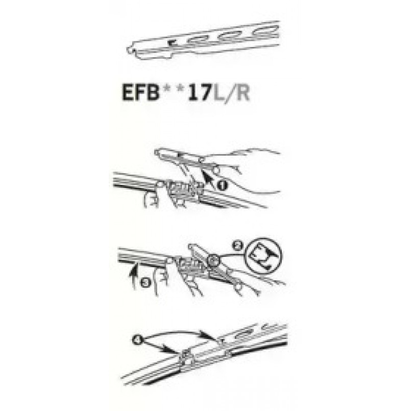 EFB5517L (TRICO)  Щітка склоочисника Exact Fit