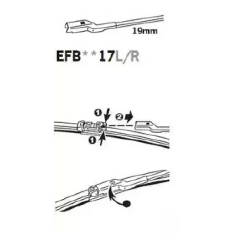 EFB6517L (TRICO)  Щітка склоочисника Exact Fit