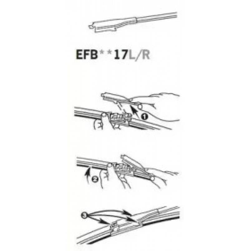 EFB6517L (TRICO)  Щітка склоочисника Exact Fit