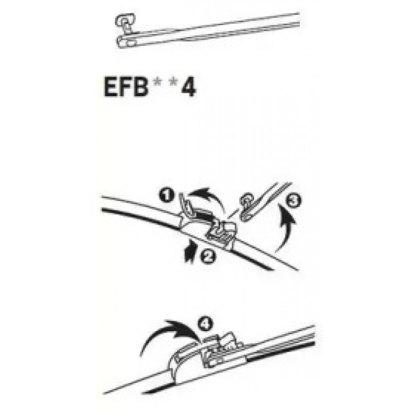 EFB654 (TRICO)  Щітка склоочисника Exact Fit