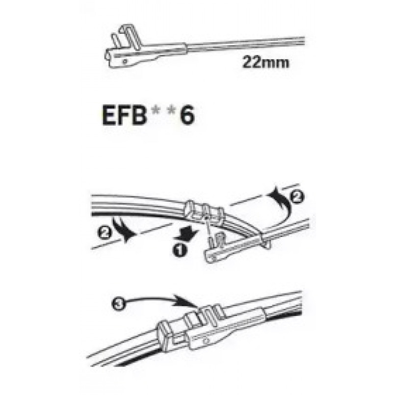 EFB706 (TRICO)  Щітка склоочисника Exact Fit
