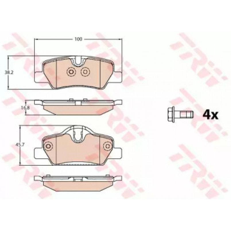 GDB2088 TRW - Гальмівні колодки до дисків