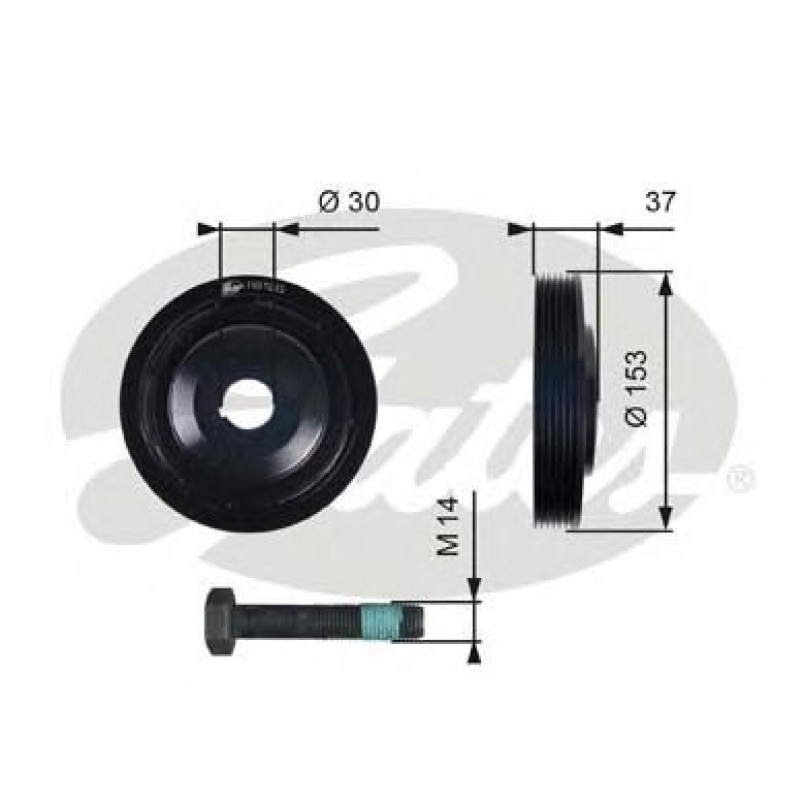 TVD1035A (7845-20047)  Шків колінчастого валу (демпфер) GATES DRIVEALIGN DAMPER