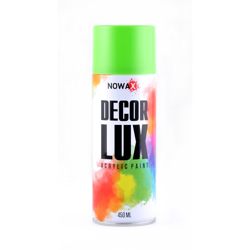 NOWAX Акрилова фарба в спреї DECOR LUX 6018 Світло зелений 450ml