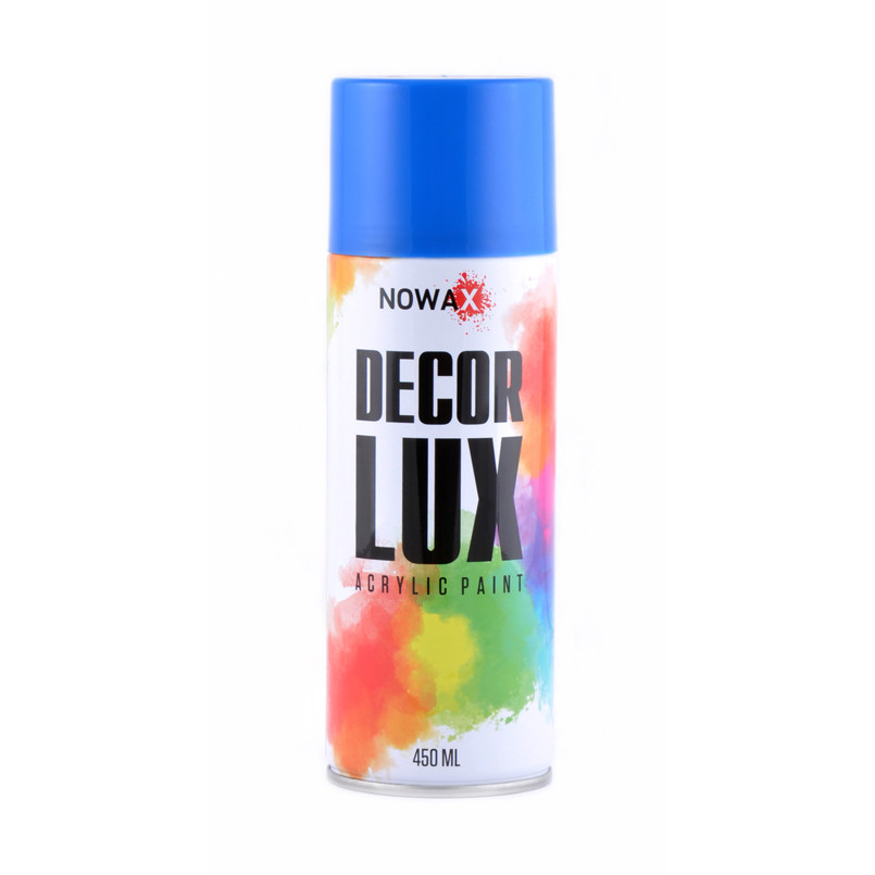 NOWAX  Акрилова фарба в спреї  DECOR LUX  5017 Синій  450ml 