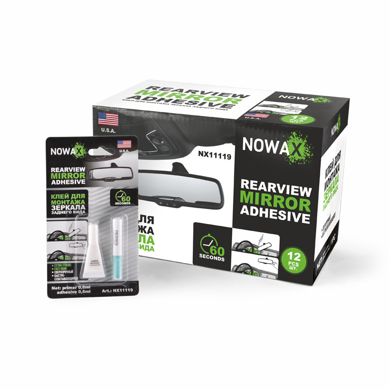 REARVIERW MIRROR ADHESIVE 1.2ml, клей двокомпонентний для монтажу дзеркала заднього виду (12/144)