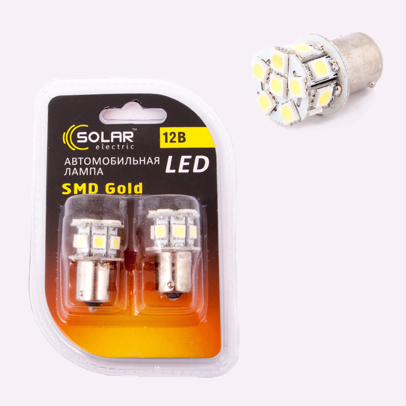LED 12V S25 BA15S 13smd 5050 white 2шт. (32шт.)