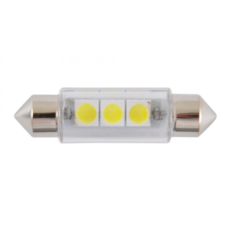LED 12V SV8.5 T11x39 3smd 5050 white 2шт. (60шт.)