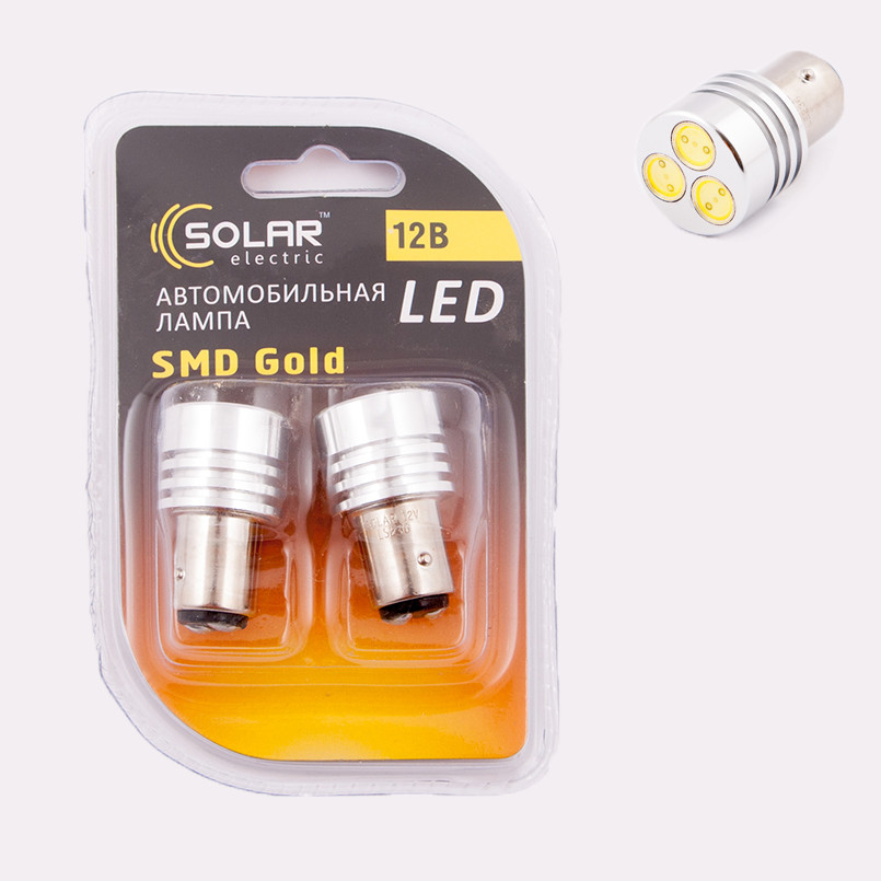SOLAR LED 12V S25 BAY15d 3SMD 1.5W white (32 шт.)