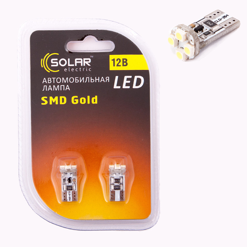 LED 12V T10 Canbus 4smd 3528, white (60 шт.)