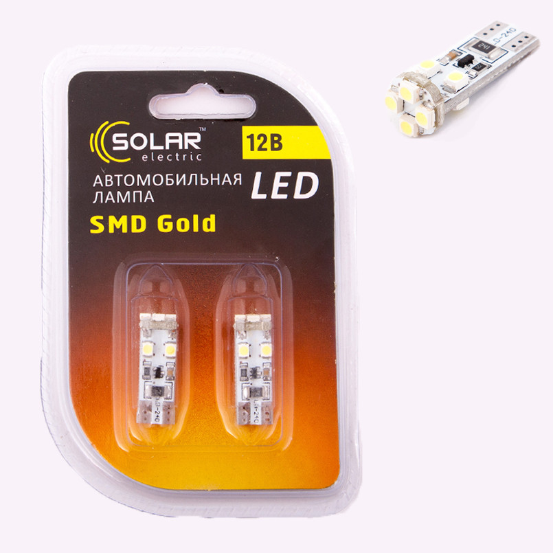 LED 12V T10 Canbus 8smd 3528, white 2шт. (60шт.)