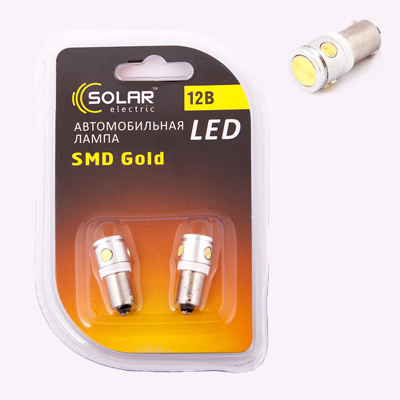 LED 12V T8.5 BA9S 4SMD 1W+0.2w, white (70 шт.)