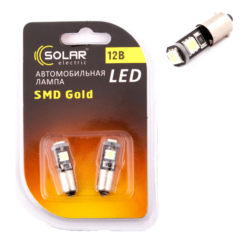 LED 12V T8.5 BA9S Canbus 3SMD 5050, white (60 шт.)