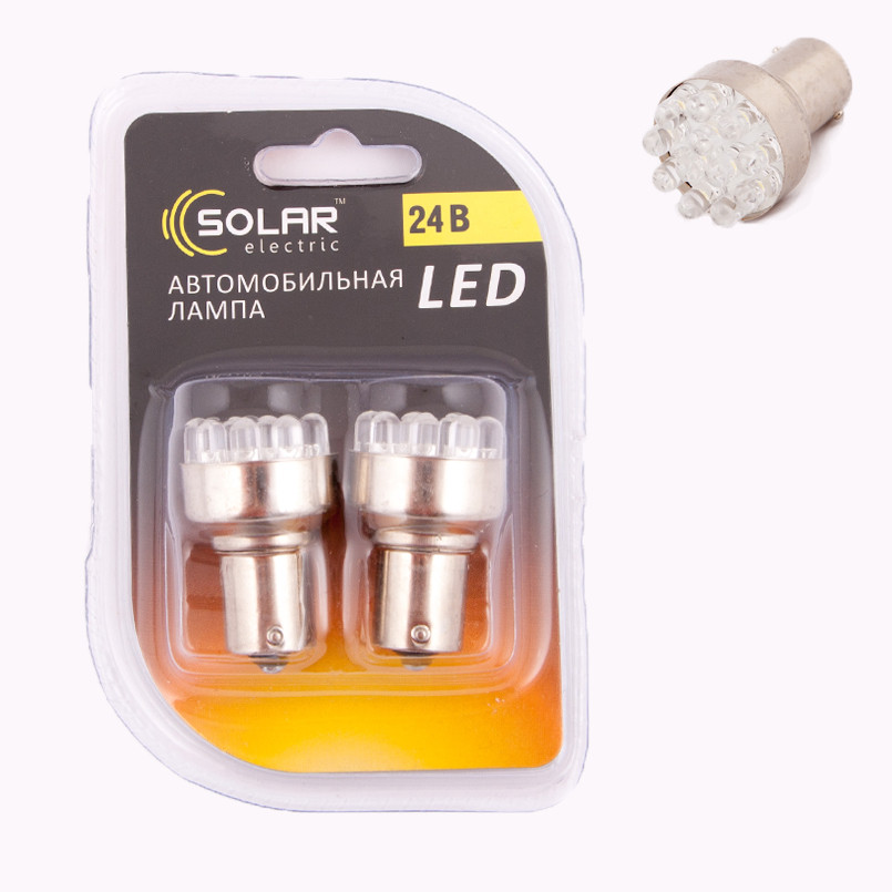LED 24V S25 BA15s 12leds white 2шт. (32шт.)