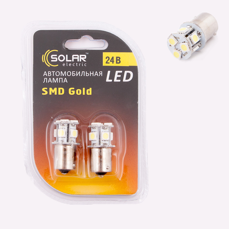 LED 24V S25 BA15S 8smd 5050 white 2шт. (32шт.)