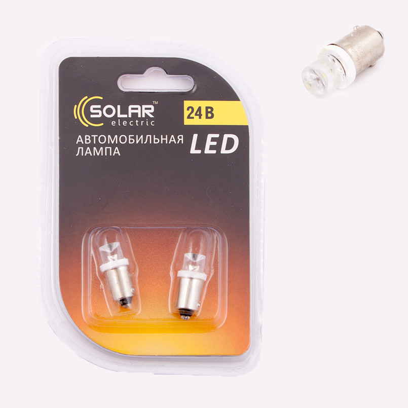 LED 24V T8.5 BA9s 1leds white 2шт. (70шт.)