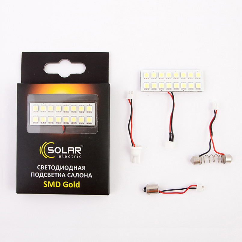 Підсвітка салону 12V 60x20mm 16SMD 5050 white 3 адаптера (25 шт.)