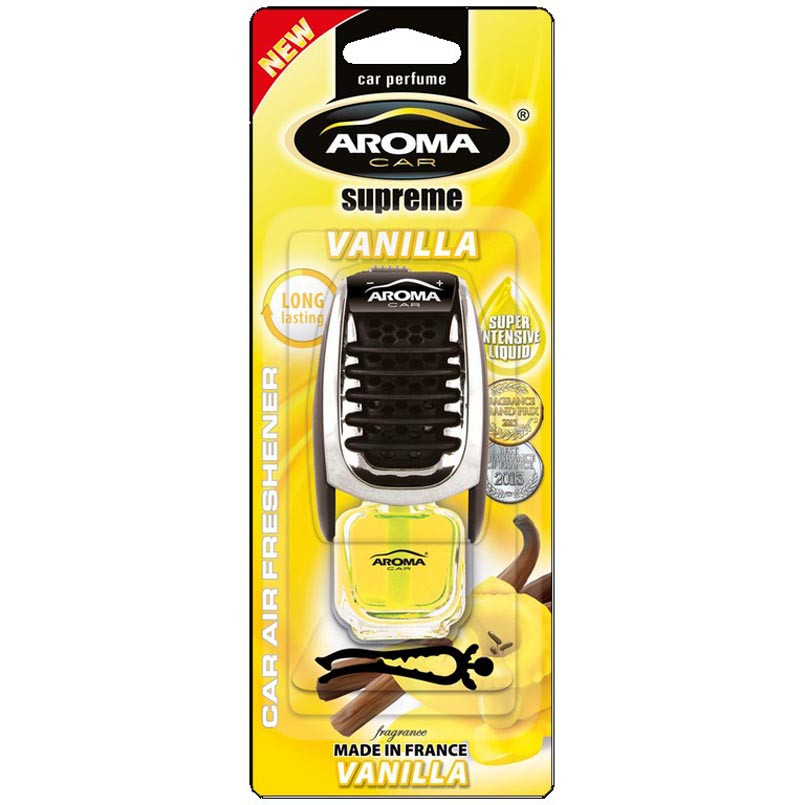 AROMA Ароматизатор Car Supereme Slim 8ml - VANILLA (40шт.) на обдув