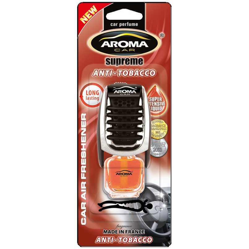 AROMA Ароматизатор Car Supereme Slim 8ml - ANTI TOBACCO на обдув