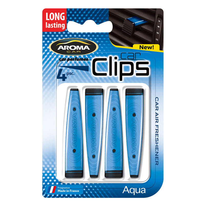 AROMA Ароматизатор Aroma Car Clips 4x5g - AQUA (30шт.)
