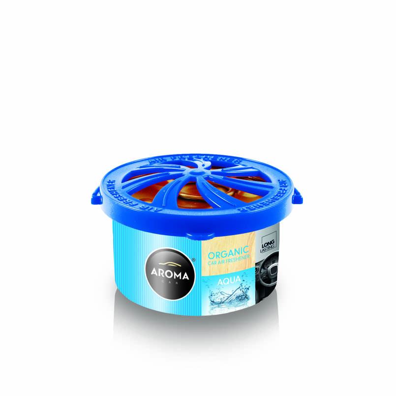 AROMA Ароматизатор Car Organic 40g - AQUA (48шт.) консерва