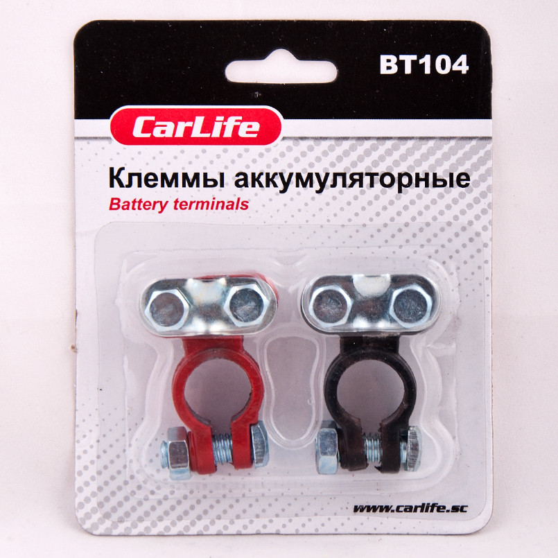 Клеми акумуляторні Carlife,свинець,(2шт)