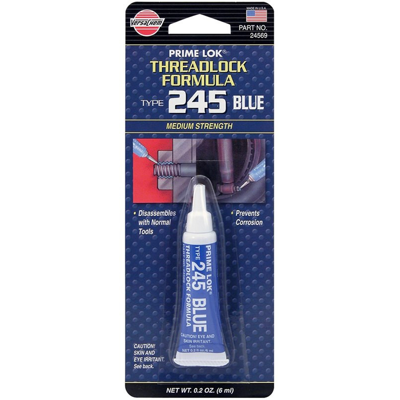 THREADLOCK BLUE, 6ml Синій клей-фіксатор різбових зєднань, середньої сили.