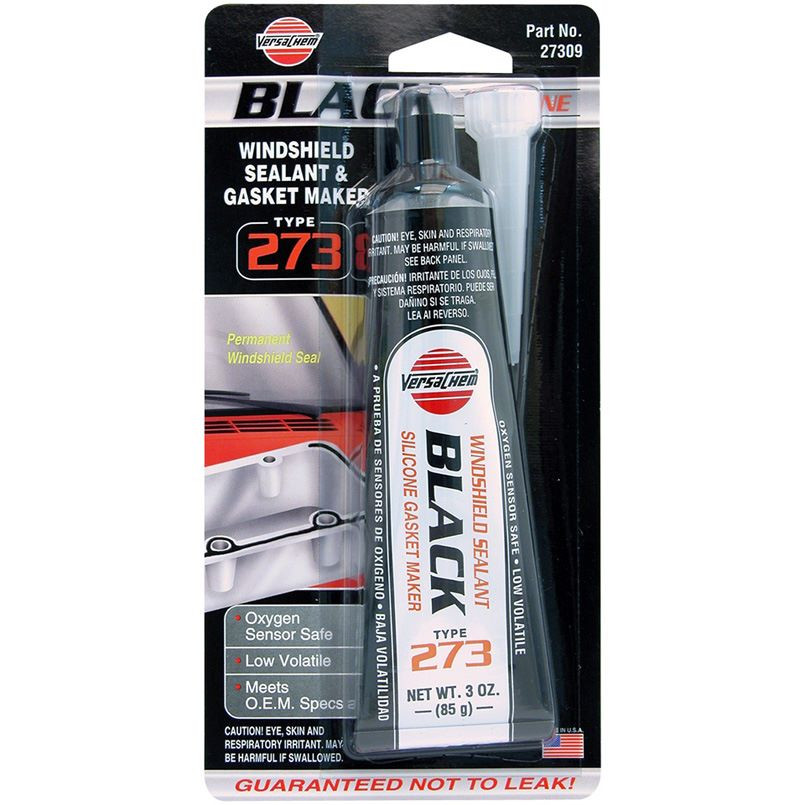 BLACK SILICONE O.E.M LOW VOLATILE, 85g. Силіконовий високотемпературний герметик, чорний. Використо