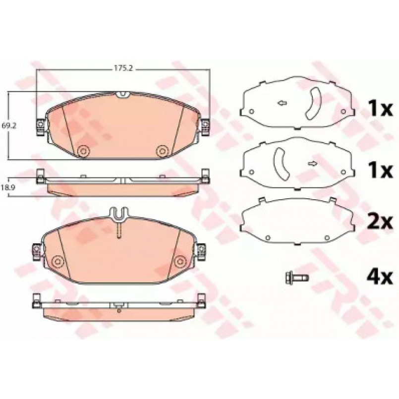 GDB2097  TRW - Гальмівні колодки до дисків