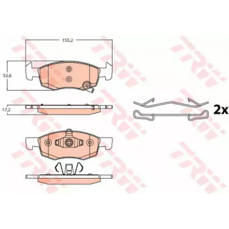 GDB2099  TRW - Гальмівні колодки до дисків
