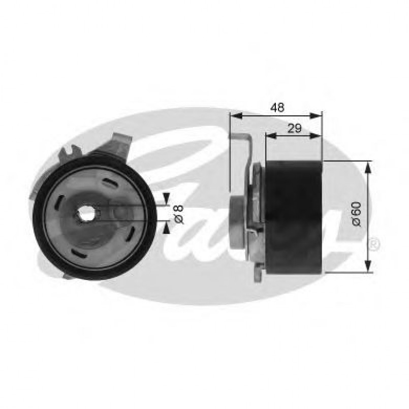 T43003 (7784-21003)  Натяжний ролик ременя ГРМ GATES POWERGRIP TENSIONER