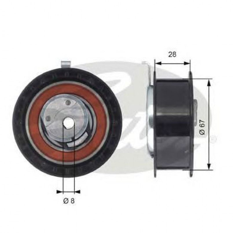 T43052 (7784-21045)  Натяжний ролик ременя ГРМ GATES POWERGRIP TENSIONER