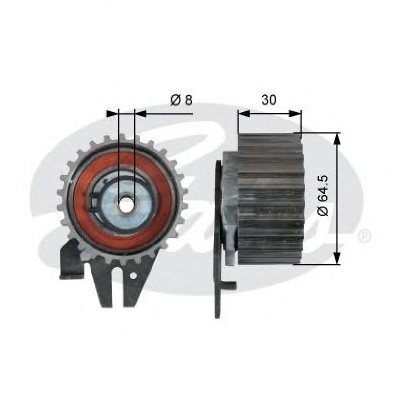 T43239 (7784-21172)  Натяжний ролик ременя ГРМ GATES POWERGRIP TENSIONER