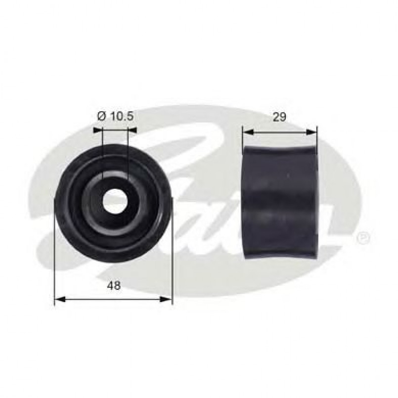 T42033 (7786-21125)  Обвідний ролик ременя ГРМ GATES POWERGRIP IDLER