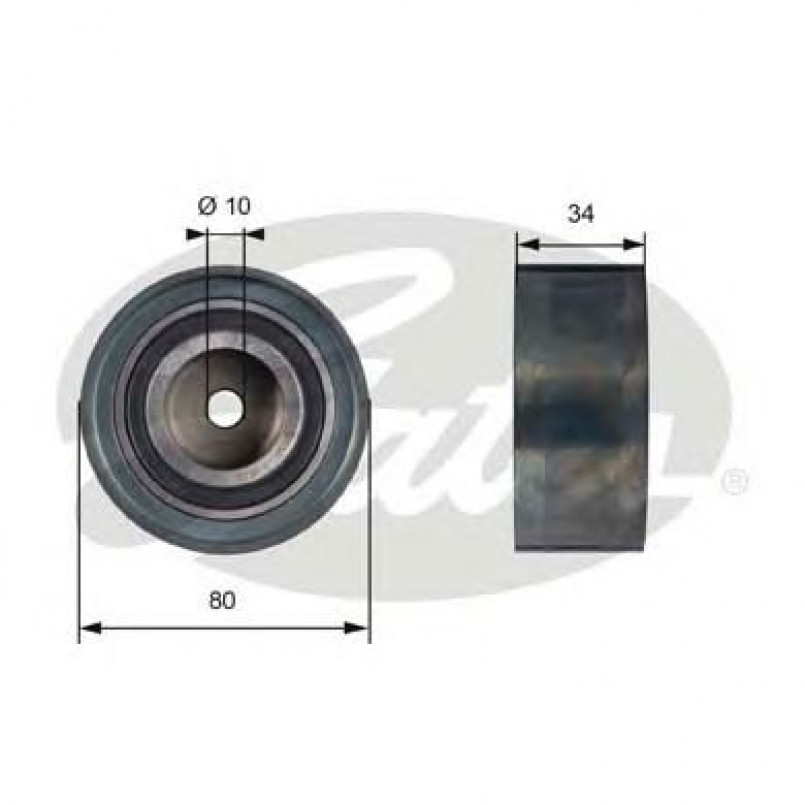 T41238 (7786-21479)  Обвідний ролик ременя ГРМ GATES POWERGRIP IDLER