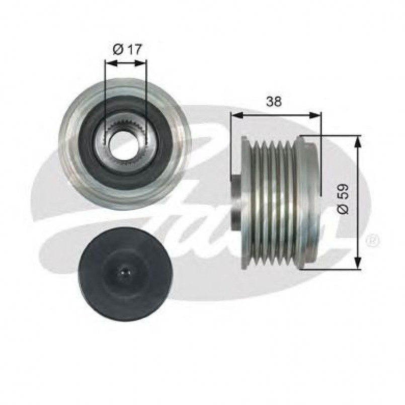OAP7177 (7789-10177)  Шків генератора GATES OVERRUNNING PULLEY