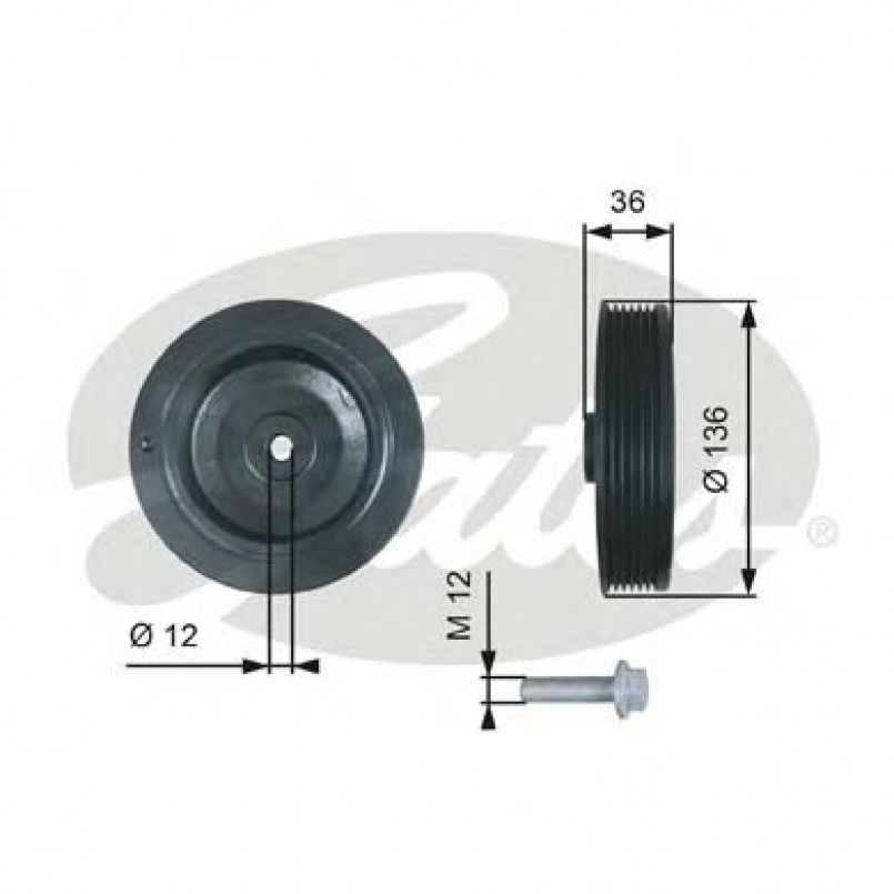 TVD1010A (7845-20015)  Шків колінчастого валу (демпфер) GATES DRIVEALIGN DAMPER