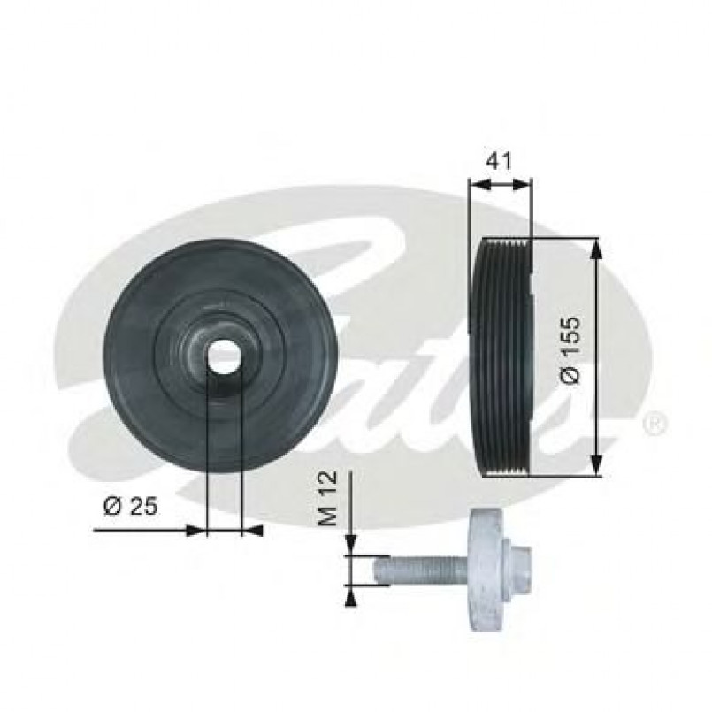 TVD1017A (7845-20029) Шків колінчастого валу (демпфер) GATES DRIVEALIGN DAMPER