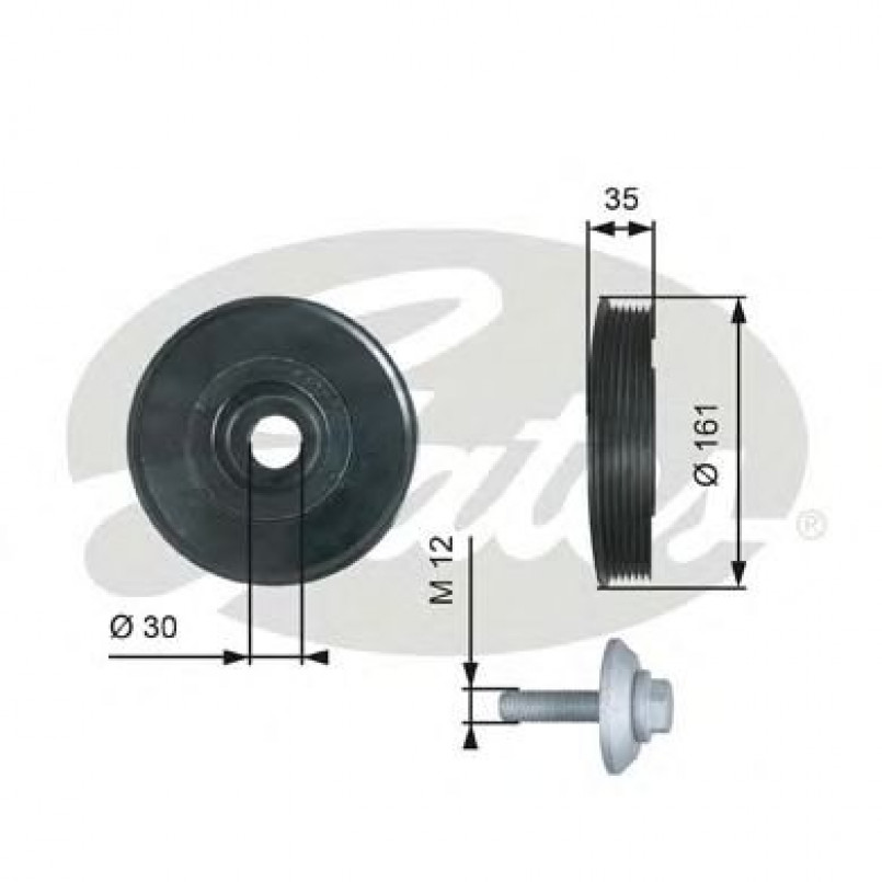 TVD1025A (7845-20037)  Шків колінчастого валу (демпфер) GATES DRIVEALIGN DAMPER