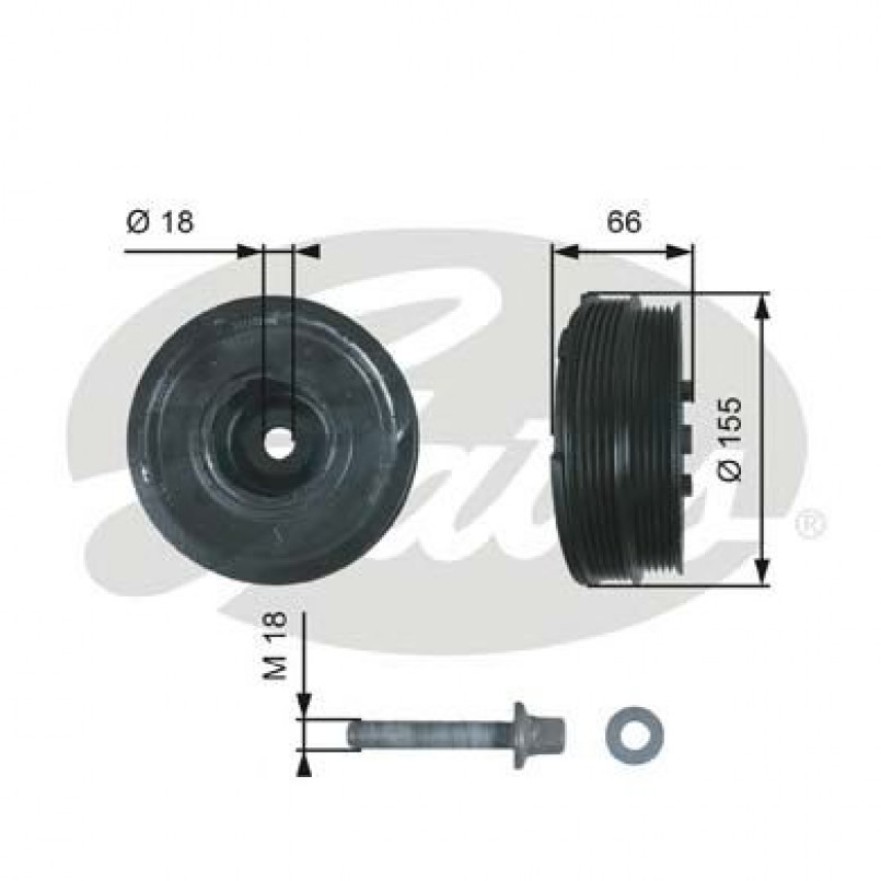 TVD1037A (7845-20049)  Шків колінчастого валу (демпфер) GATES DRIVEALIGN DAMPER