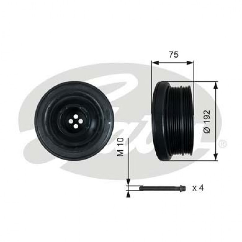 TVD1050A (7845-20055) Шків колінчастого валу (демпфер) GATES DRIVEALIGN DAMPER