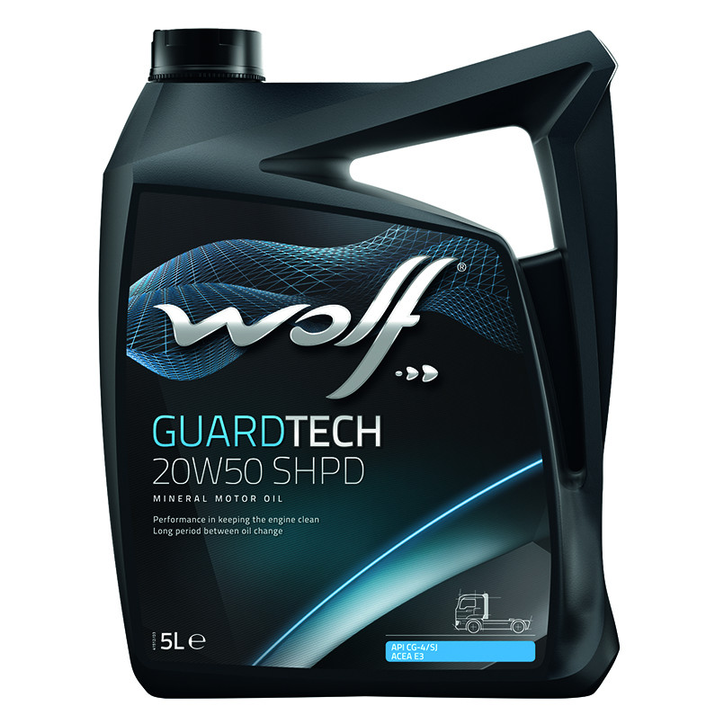 Олива моторна WOLF GUARDTECH 20W50 SHPD  5л.