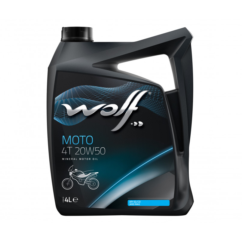 Олива моторна WOLF MOTO 4T 20W50  4л.