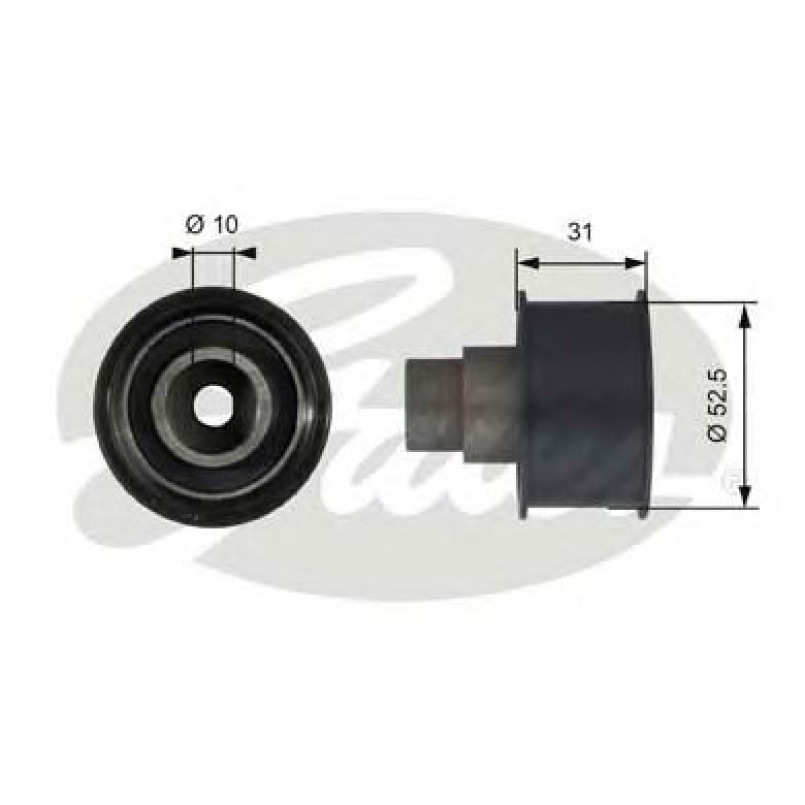 T42080 (7786-21373)  Обвідний ролик ременя ГРМ GATES POWERGRIP IDLER