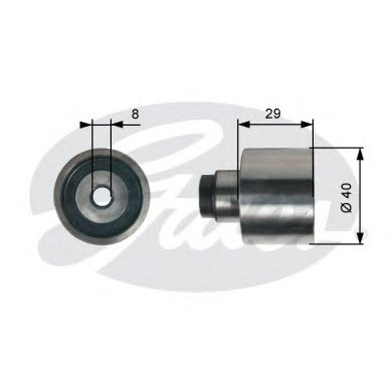 T42309 (7786-21643)  Обвідний ролик ременя ГРМ GATES POWERGRIP IDLER