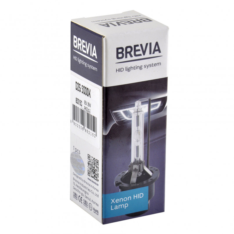 BREVIA Автолампа D2S,5000K,85V,35W PK32d-2, (1шт.) XENON