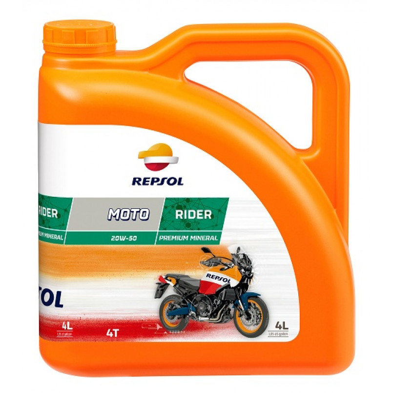 Олива моторна REPSOL MOTO RIDER 4T 20W-50 (4Л)