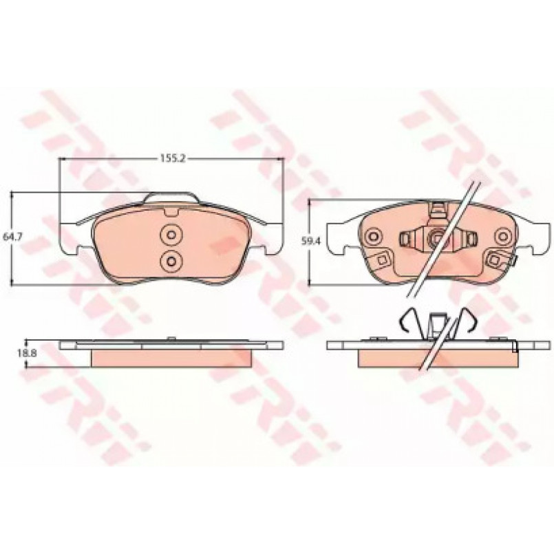 GDB2111  TRW - Гальмівні колодки до дисків