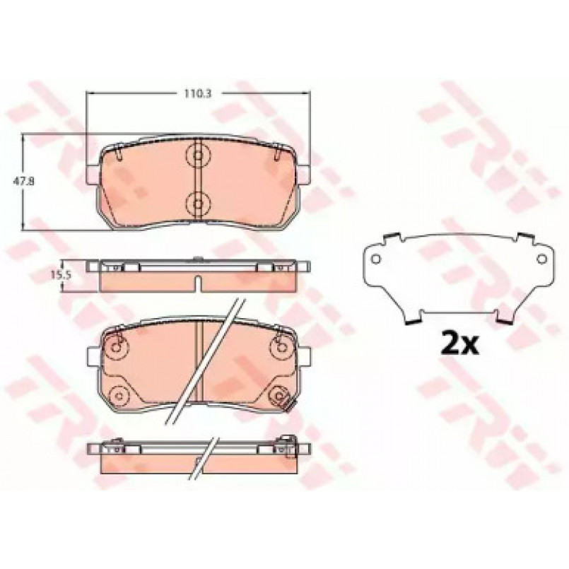 GDB2112 TRW - Гальмівні колодки до дисків