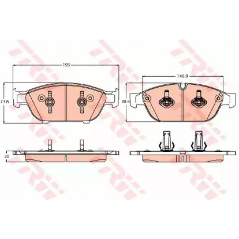 GDB2113 TRW - Гальмівні колодки до дисків